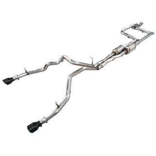 AWE Tuning Dual Rear Exit Catback Exhaust Diamond Black Tips (REAR): Ram 1500 3.0L 2025-2026