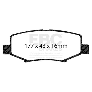 EBC Yellowstuff Brake Pads (REAR): Jeep Wrangler 3.6L/3.8L 2007 - 2018