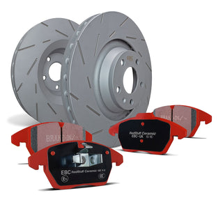 EBC S4 Brake Pad and Rotor Kit Slotted (FRONT): Dodge Viper 2003-2017