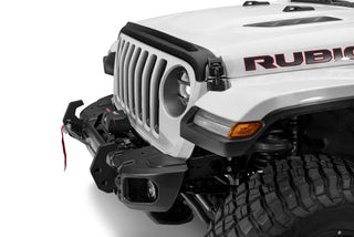 AVS Aeroskin II Textured Low Profile Hood Shield (FRONT): Jeep Wrangler / Gladiator (18-25) - Black
