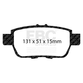 EBC Yellowstuff Brake Pads (REAR): Jeep Commander / Grand Cherokee 3.7L/4.7L/5.7L 2005 - 2010