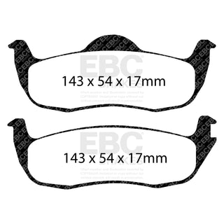 EBC Yellowstuff Brake Pads (REAR): Jeep Commander / Grand Cherokee 3.7L/4.7L/5.7L 2005 - 2010