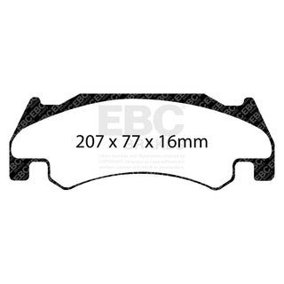 EBC Yellowstuff Front Brake Pads: Ram 8.3L SRT10 2005 - 2006