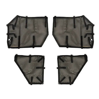 Rugged Ridge Fortis Tube Door Covers Full Set: Fits Most Jeep Wrangler Models (2007-2018) - Black