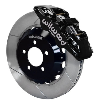Wilwood AERO6 Front Big Brake Kit Slotted Rotors Black Calipers (FRONT): 12-23 Challenger / Charger / 11-23 300 3.6/5.7L RWD