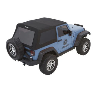 Bestop 2-Door Trektop Glide Premium Black Twill (ROOF): Jeep Wrangler 07-18 3.8L/3.6L