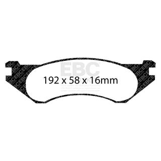 EBC Yellowstuff Brake Pads (FRONT): Dodge Ram 1500 00-02 3.9L