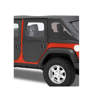 Bestop Full Fabric Rear Doors (Black Twill): Jeep Wrangler 07-18 3.8L/3.6L