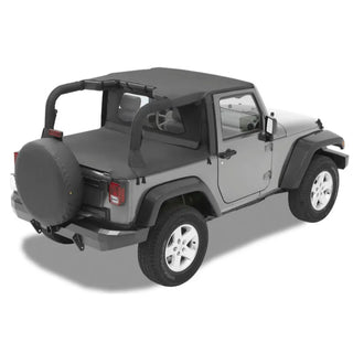 Bestop Header Targa Bikini (Black Diamond): Jeep Wrangler 07-09 3.8L V6