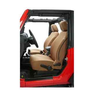 Bestop Front Seat Covers Tan: Jeep Wrangler 13-18 3.6L V6
