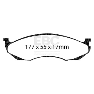 EBC Yellowstuff Brake Pads (FRONT): Jeep Wrangler/Grand Cherokee 91-06 5.2L/4.0L/2.5L