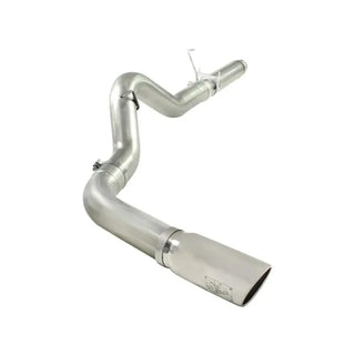 aFe Large Bore-HD 5" 409 SS DPF-Back Exhaust System Polished Tip: RAM 2500/3500 2007.5-2012 6.7L