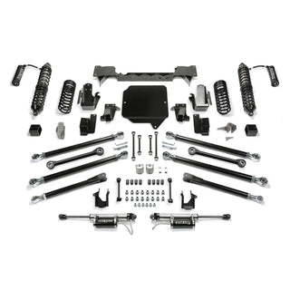 Fabtech 5in Crawler Coilovers Front and Rear: Jeep Wrangler 18 3.6L/2.0L w/ DLSS 2.5 Coilover Reservoir and Rear DLSS Reservoir