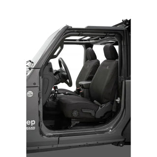 Bestop Front Seat Covers Black Diamond: Jeep Wrangler 18-26 3.6L/3.0L EcoDiesel/2.0L