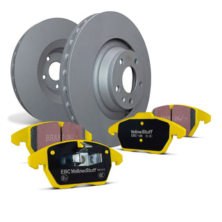 EBC Yellowstuff Brake Pad and Gen 3 Silver Grey Rotor Kit (FRONT): Dodge Viper 1992-2002 8.0L V10