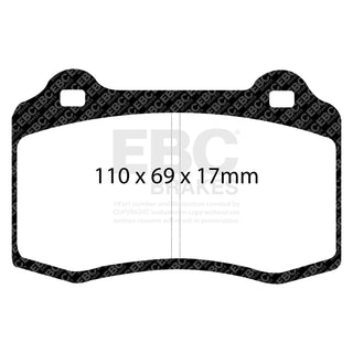 EBC Yellowstuff Brake Pad and Gen 3 Silver Grey Rotor Kit (FRONT): Dodge Viper 1992-2002 8.0L V10