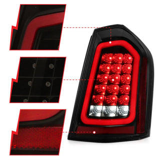 ANZO Sequential LED Taillights (Black): Chrysler 300 2011 - 2014