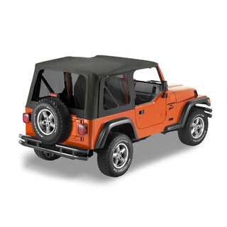 Bestop Replace A-Top Blk Diamond Sailcloth Tinted: Jeep Wrangler 03-06 4.0L I6