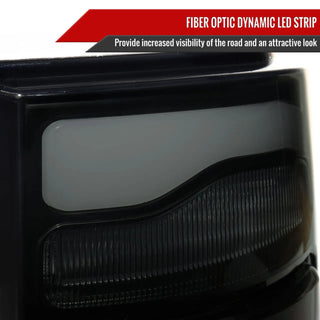 Spec D LED Tail Lights (Smoke, White LED w/ Sequential Turn Signal): Ram 2013 - 2018