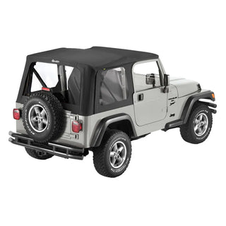 Bestop Sailcloth Replace A-Top Soft Top Clear Windows (FRONT/REAR): Jeep Wrangler 97-02 4.0L/2.5L
