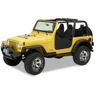 Bestop Lower Fabric Half Doors Black Diamond: Jeep Wrangler 97-06 4.0L/2.5L