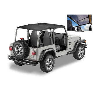 Bestop Safari Bikini Header Top Mesh: Jeep Wrangler 97-02 4.0L/2.5L