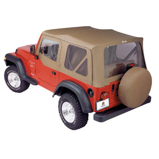 Bestop A-Top Replace Soft Top Spice Clear Windows Door Skins: Jeep Wrangler 97-02 4.0L/2.5L