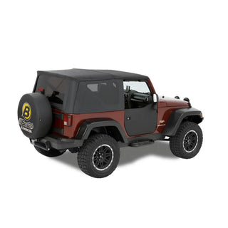 Bestop Lower Fabric Doors (Front Black Diamond): Jeep Wrangler 07-18 3.8L/3.6L