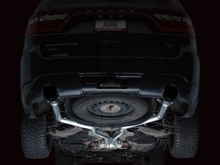 AWE Track Edition Cat-Back Exhaust (Black Tips): Dodge Durango 5.7L Hemi 2011 - 2025