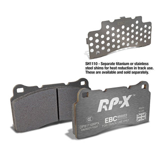 EBC Racing RP-X Brake Pads (FRONT): Fits Dodge Viper 2002-2017 8.0L/8.3L V10