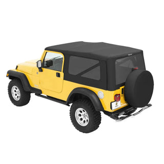 Bestop Replace A-Top Sailcloth Soft Top: Jeep Wrangler 04-06 4.0L I6 - Black Diamond