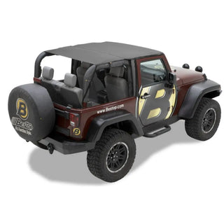 Bestop Safari Bikini Top Black Diamond: Jeep Wrangler 10-18 3.8L/3.6L
