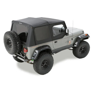 Bestop Replace A-Top Soft Top Black Diamond Sailcloth Tinted Windows: Jeep Wrangler 03-06 4.0L I6