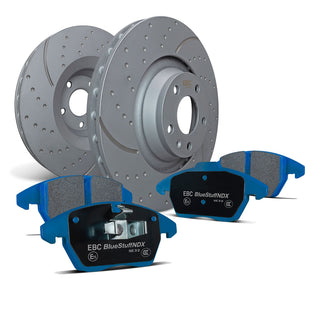 EBC S6 Brake Pad and Rotor Kit Grooved (REAR): Dodge Viper 2003-2017 8.3L-8.4L V10