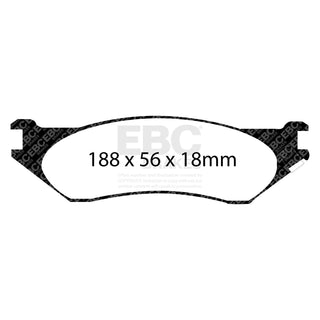 EBC Ultimax2 Brake Pads (FRONT): Durango / Ram 1500 3.7L/3.9L/4.7L/5.2L/5.7L/5.9L 2002 - 2006