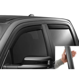WeatherTech Front & Rear Side Window Deflectors (F&R): Fits Ram 1500 2019-2026 3.6L/5.7L/6.2L - Matte Blk