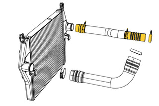 HPS Ultra High Temp Aramid Reinforced Silicone Intercooler Hose Boots Kit (Hot Side): Fits most 6.7L Diesel Cummins