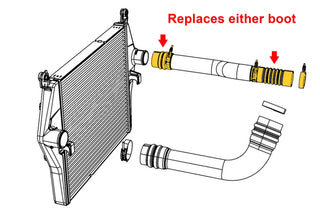 HPS Ultra High Temp Aramid Reinforced Silicone Intercooler Hose Boots Kit: Fits most 6.7L Diesel Cummins