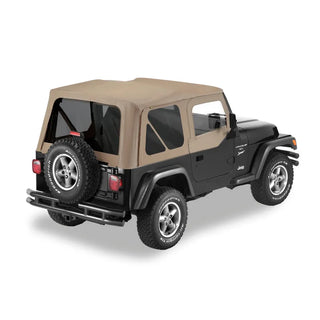 Bestop A-Top Soft Top Dark Tan Tinted Windows: Jeep Wrangler 97-02 4.0L/2.5L