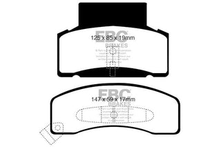 EBC Ultimax2 Brake Pads (FRONT): Dodge Ram 3500 / Ram 2500 94-99 8.0L/5.9L Diesel
