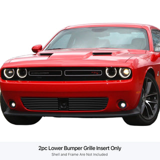 APS Black Stainless Lower Billet Grille (WITH Adaptive Cruise Control): Dodge Challenger 2015 - 2023