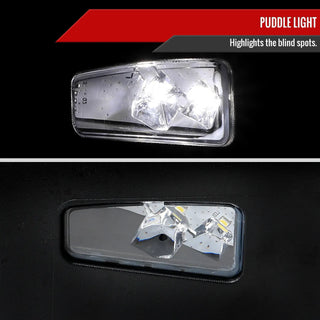 Spec D Passenger Mirror w/ Turn & Puddle Light (MANUAL-FOLD, Chrome): Ram 1500 (19-24)