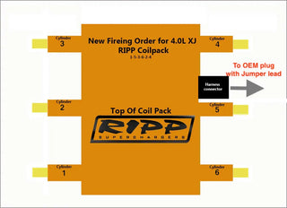 Ripp Hi-Perf Coil Pack Kit w/ Spark Plug Wires & NGK Plugs: Jeep Grand Cherokee 4.0L (99-04)