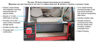 Tuffy Products Cargo Enclosure Standard (REAR): Jeep Wrangler YJ 1987-1995