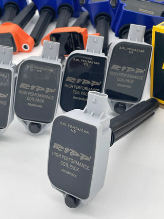 Ripp Hi-Perf Coil Packs Kit: Jeep Wrangler / Gladiator JT (07-26) - Mopar Orange/Steel Gray