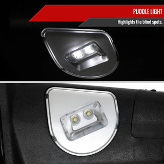 Spec D Manual-Fold Driver Mirror w/ Turn & Puddle Light (LEFT): Ram 2500 / 3500 (19-26) - Chrome