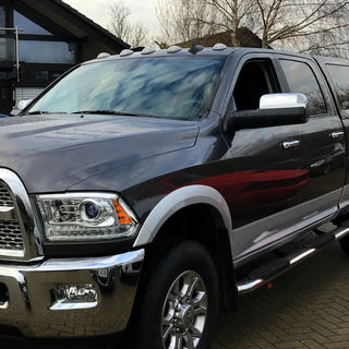 Spec D Manual-Fold Driver Mirror w/ Turn & Puddle Light (LEFT): Ram 2500 / 3500 (19-26) - Chrome