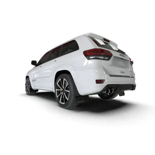 Rally Armor UR Premium Urethane Mud Flap: Jeep Grand Cherokee 18-21 6.4L/6.2L - White Logo
