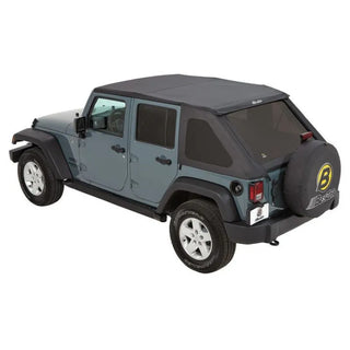 Bestop 4-Door A-Top Trektop (Blk Diamond Tinted No Door Skins): Jeep Wrangler 07-18 3.8L/3.6L