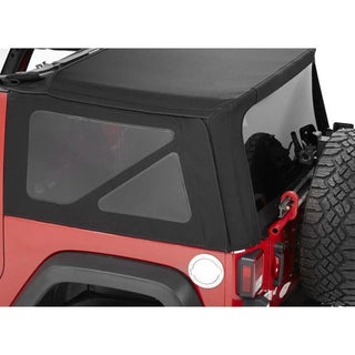 Bestop Window Set Premium Black Twill: Jeep Wrangler 07-18 3.8L/3.6L